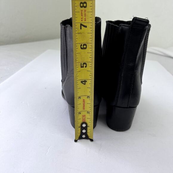 ALDO Boots Women's Size 8.5 Black Leather Chelsea Ankle Pointed Toe Western - Picture 10 of 15